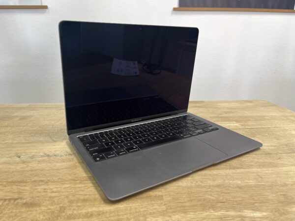 MacBook Air on a wooden desk